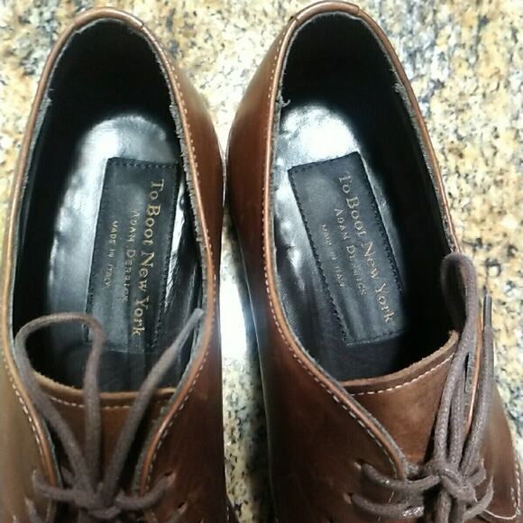 To Boot New York Adam Derrick Winston Leather Oxford Brown 1898 8.5 US Men\'s